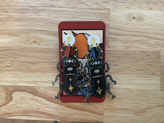 Stag Beetles Earrings