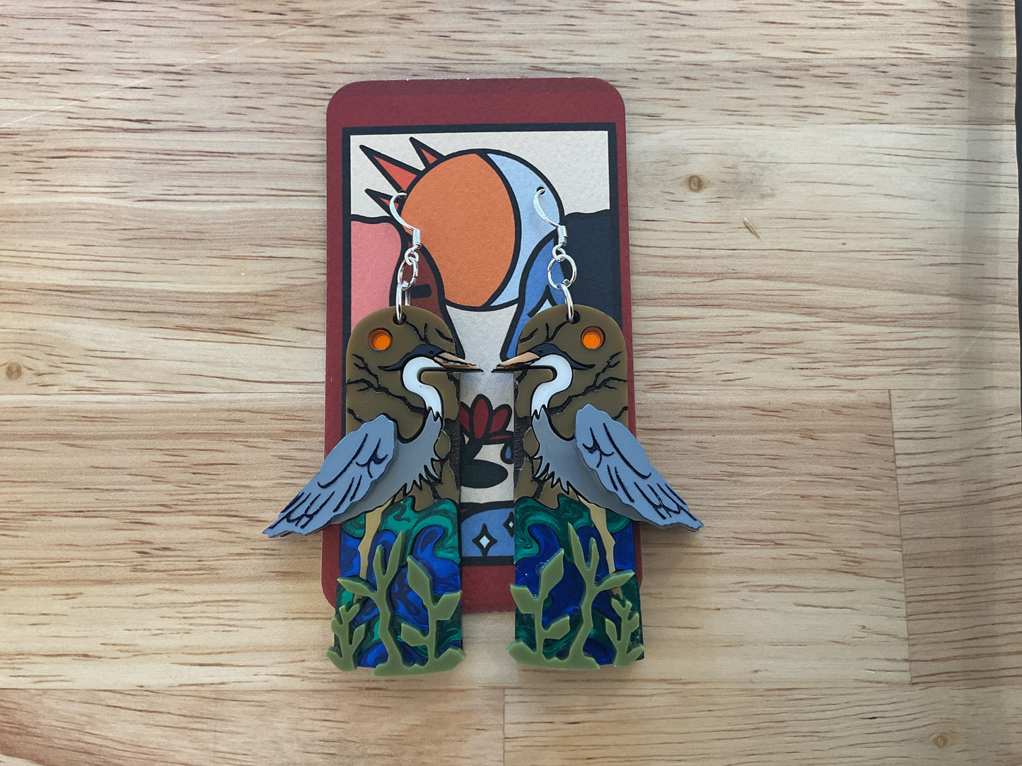 Great Blue Heron Earrings